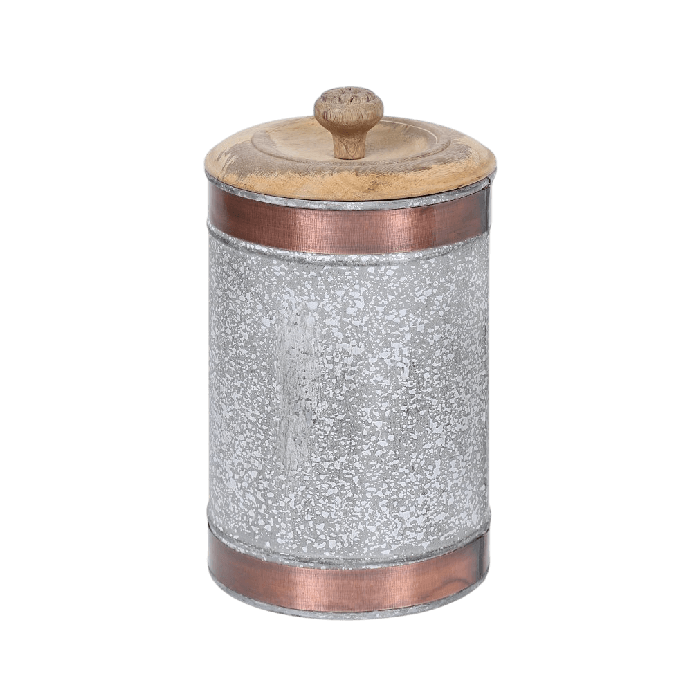 IRON & WOOD  KITCHEN CONTAINER (COLOR)